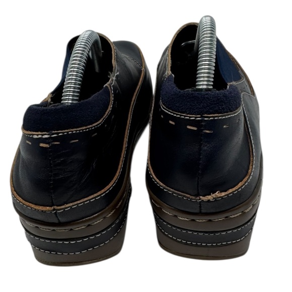 L'artiste Burbank Navy Slip On Clog Shoes - Picture 10 of 12